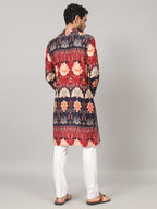 Blossom Print Cotton Kurta by Hilo Design | Grocsy
