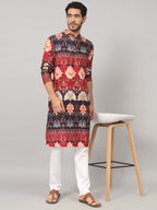 Blossom Print Cotton Kurta by Hilo Design | Grocsy