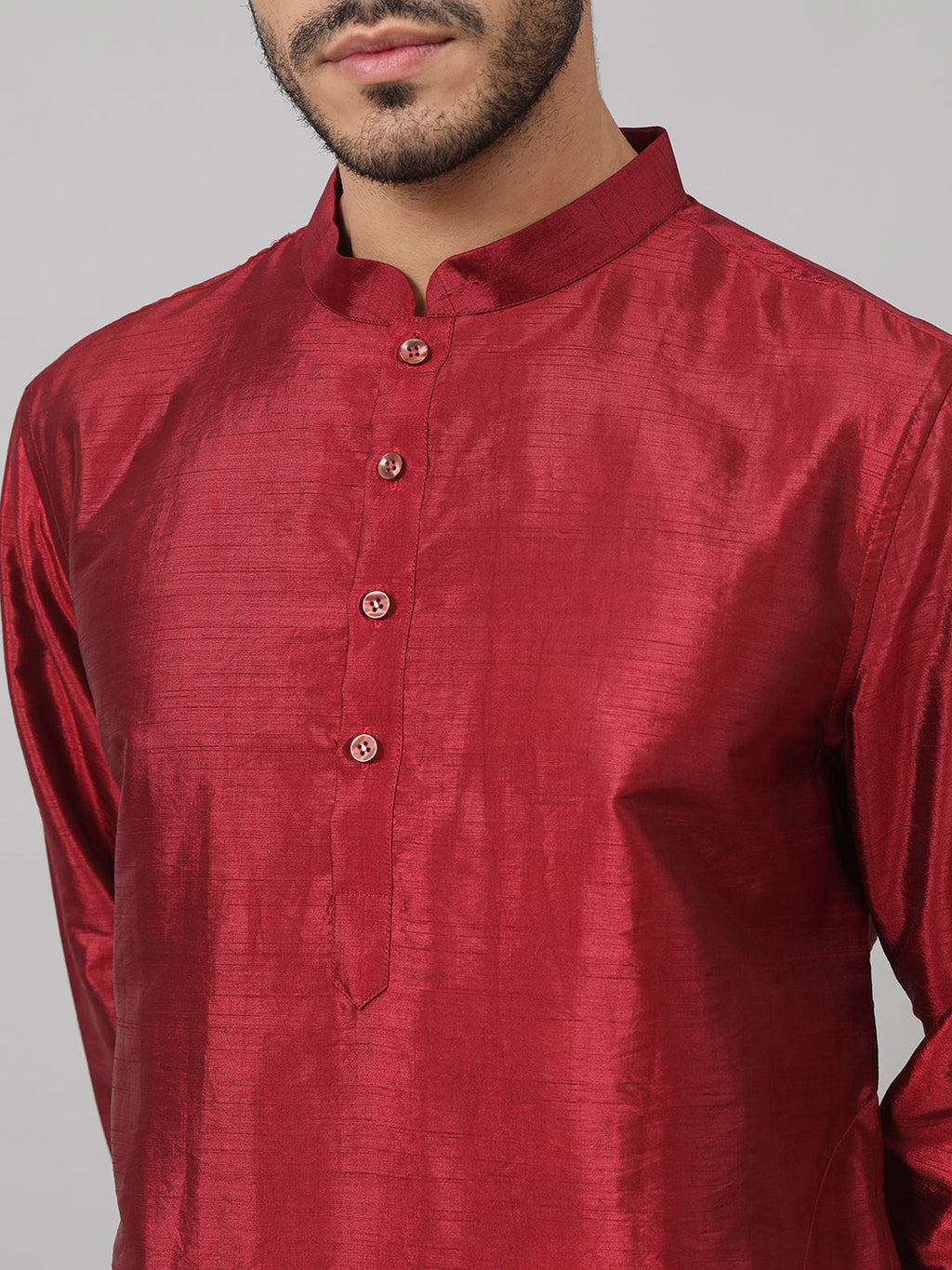 Zari Embroidered Silk Kurta by Hilo Design | Grocsy