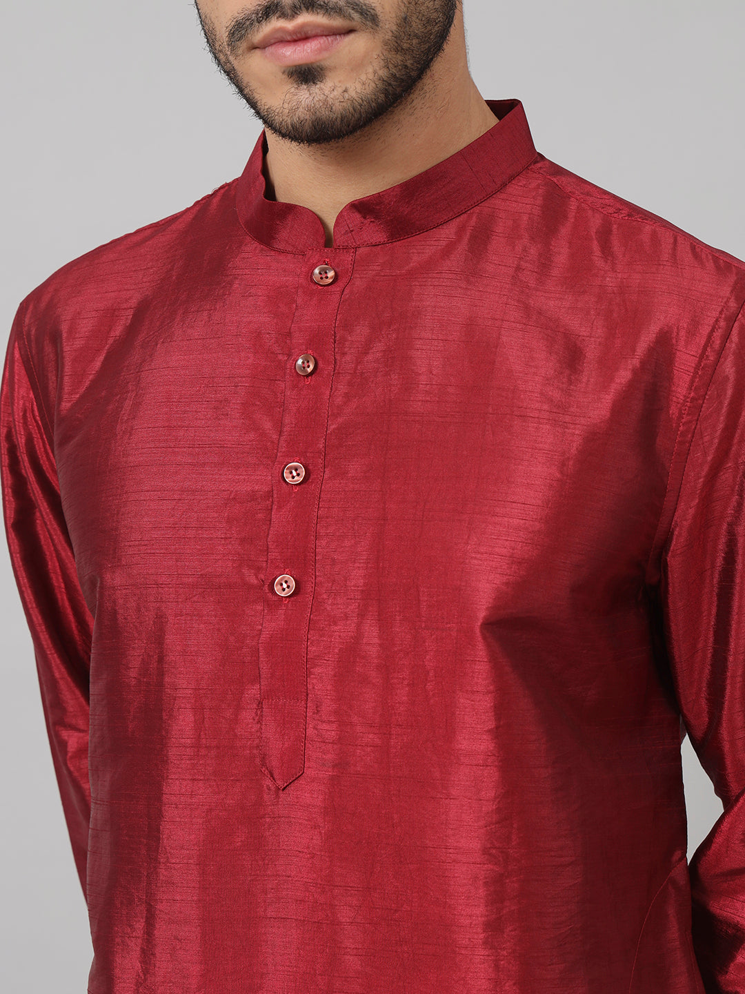 Zari Embroidered Silk Kurta by Hilo Design | Grocsy