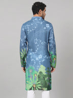 Tree Bark Classy Print Silk Kurta by Hilo Design | Grocsy