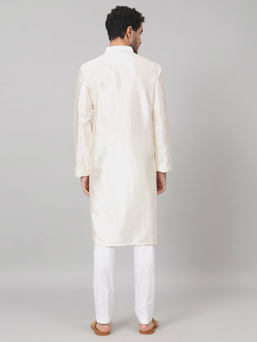 Gilded Burst Classic Silk Kurta by Hilo Design | Grocsy