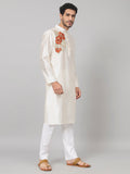 Gilded Burst Classic Silk Kurta by Hilo Design | Grocsy