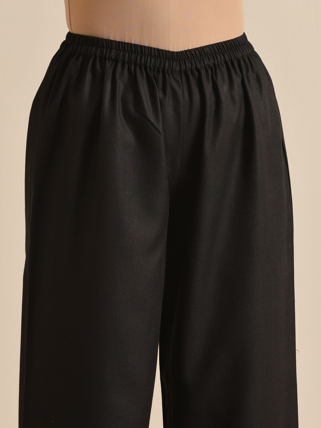 trueBrowns Black Slub Relaxed Placket Co-Ord Set | Grocsy