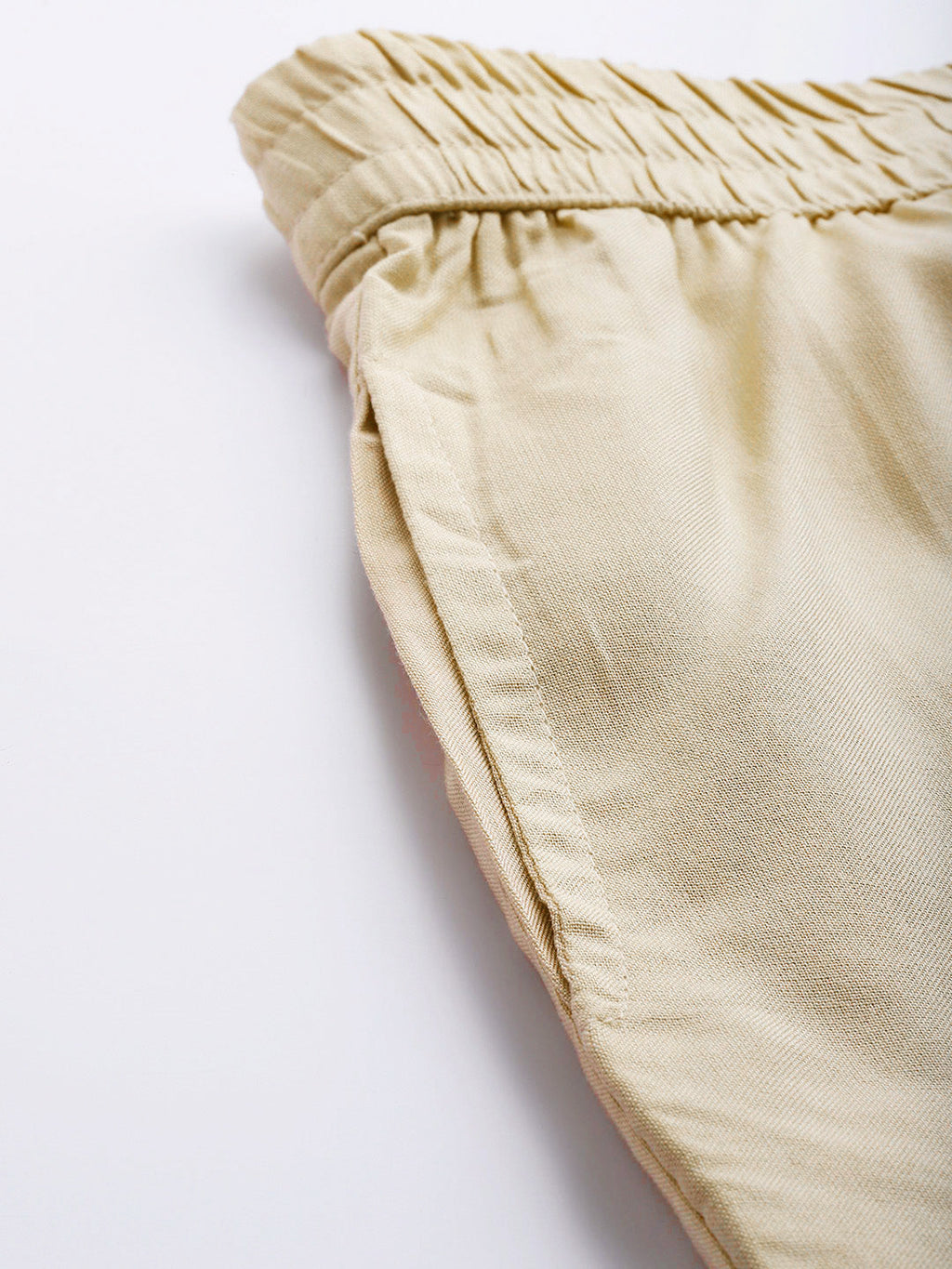 Juniper Women Beige Rayon Solid Wide Leg Palazzo | Grocsy