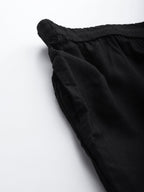 Juniper Women Black Rayon Solid Wide Leg Palazzo | Grocsy