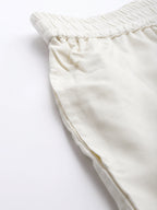 Juniper Women Offwhite Rayon Solid Wide Leg Palazzo | Grocsy
