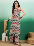 Sangria Printed Straight Kurta With Palazzo Set | Grocsy