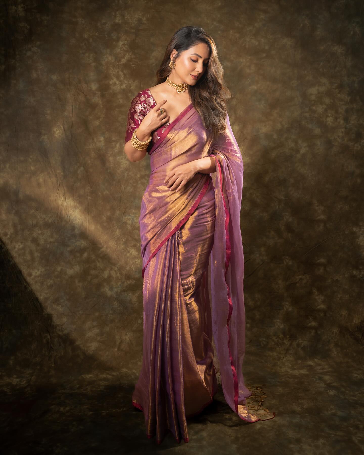 Lorenvalley Fashion Attractive Purple Fendy Silk Saree With Jacquard Weaving Blouse | Grocsy