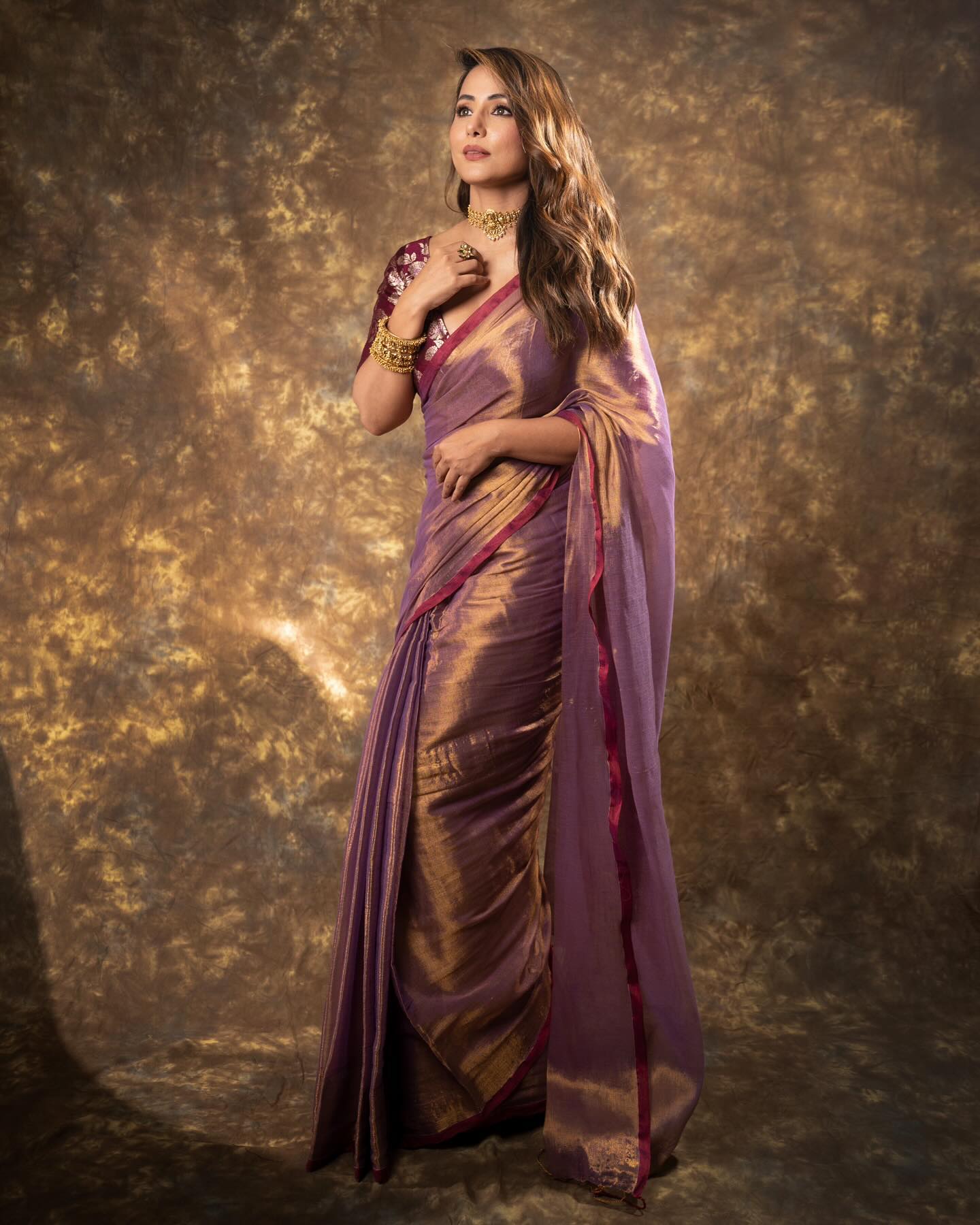 Lorenvalley Fashion Attractive Purple Fendy Silk Saree With Jacquard Weaving Blouse | Grocsy