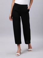 Souchii Black Liva Palazzos | Grocsy