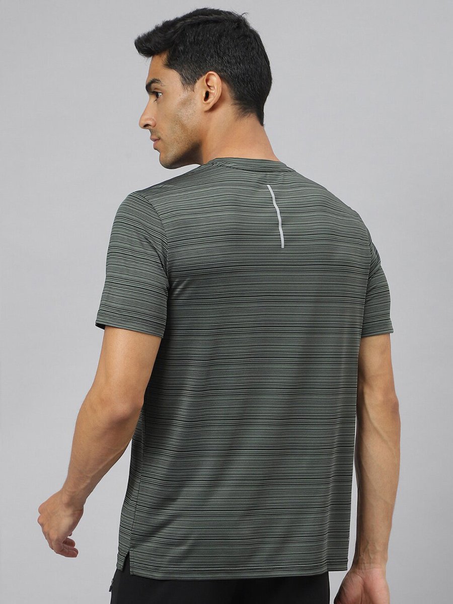 Alcis Men Stretch-X Anti-Static Slim-Fit Round Neck Running T-Shirt | Grocsy