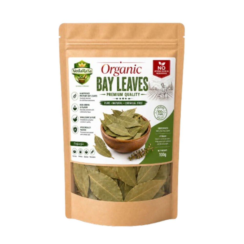 VedaRasa Organic Bay Leaves Premium Quality | Grocsy