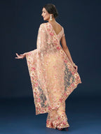 kasee Floral Embroidered Saree | Grocsy