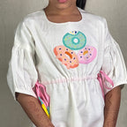 ArthLife Off-White Donuts Embroidered Dress | Grocsy