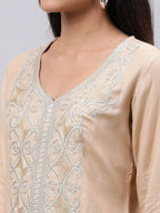 Souchii Women Ethnic Motifs Yoke Design Thread Work Kurta | Grocsy