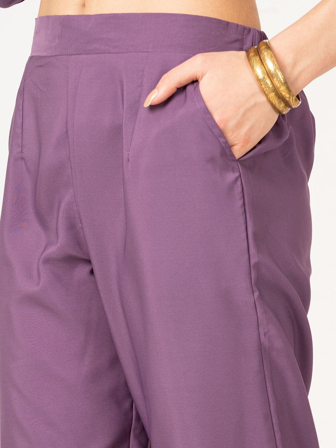 HERE&NOW Straight Kurta with Trousers & Dupatta | Grocsy
