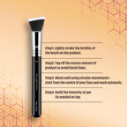 Miss Claire M5 - Flat Angled Contour Brush - Chrome | Grocsy