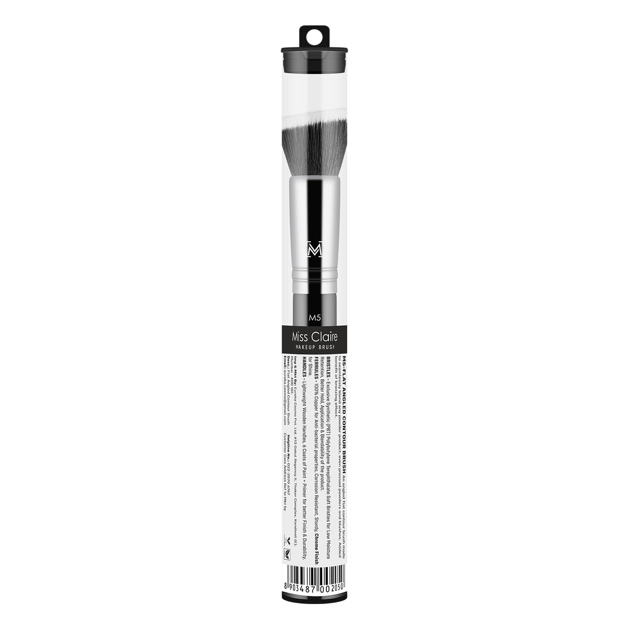 Miss Claire M5 - Flat Angled Contour Brush - Chrome | Grocsy