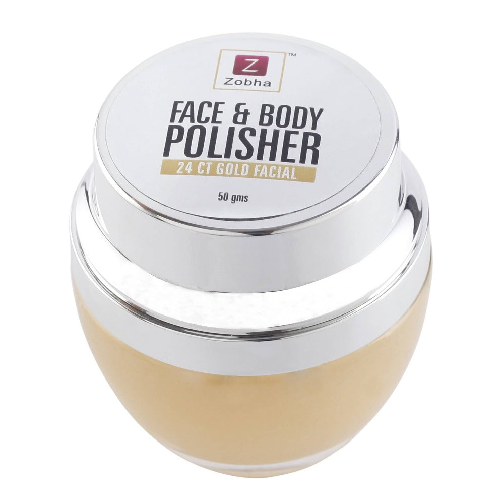Zobha Face & Body Polisher 24 Ct Gold Facial Gel | Grocsy