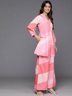 Ahalyaa Women's Traditional Wear Co-ods - Pink | Grocsy