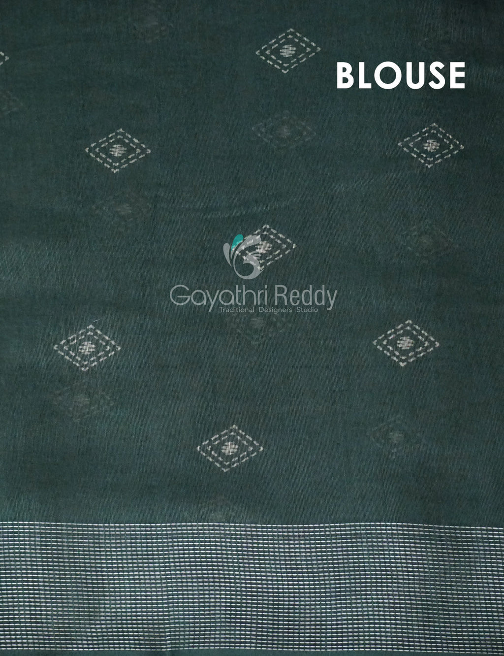 Mauve Green Colour Diamond Printed Semi Chanderi Saree By Gayathri Reddy Designer Studio | Grocsy
