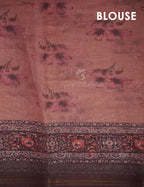 Light Peach Colour Printed Semi Chanderi Saree By Gayathri Reddy Designer Studio | Grocsy