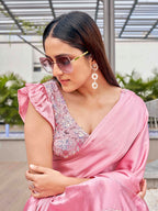 Tikhi Imli Sequinned Satin Ready to Wear Saree | Grocsy