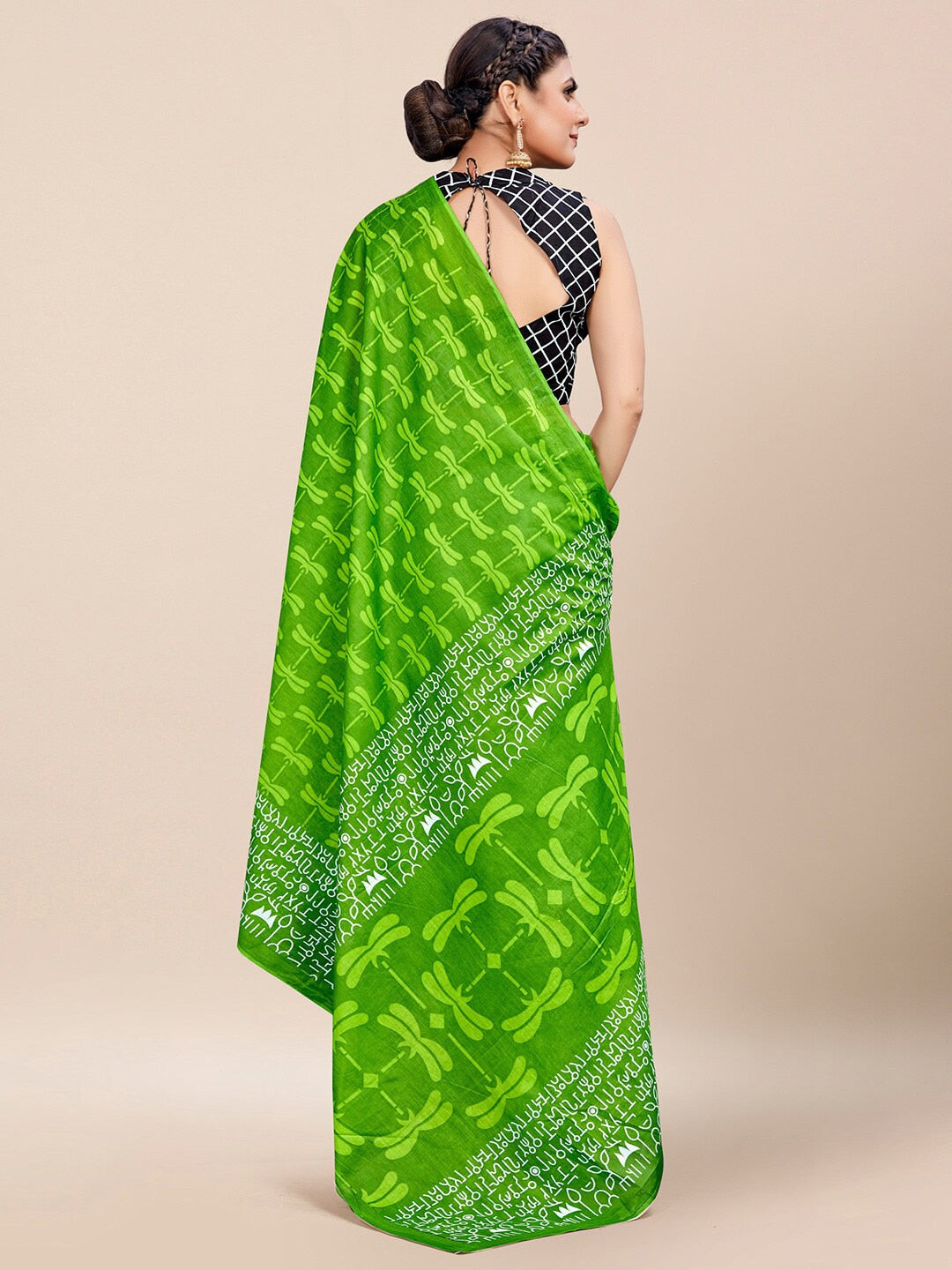 Saree Mall Abstract Printed Pure Cotton Bagh Sarees | Grocsy