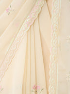 kasee Floral Embroidered Saree | Grocsy
