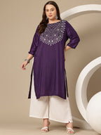 Sztori Plus Size Geometric Print Kurta | Grocsy