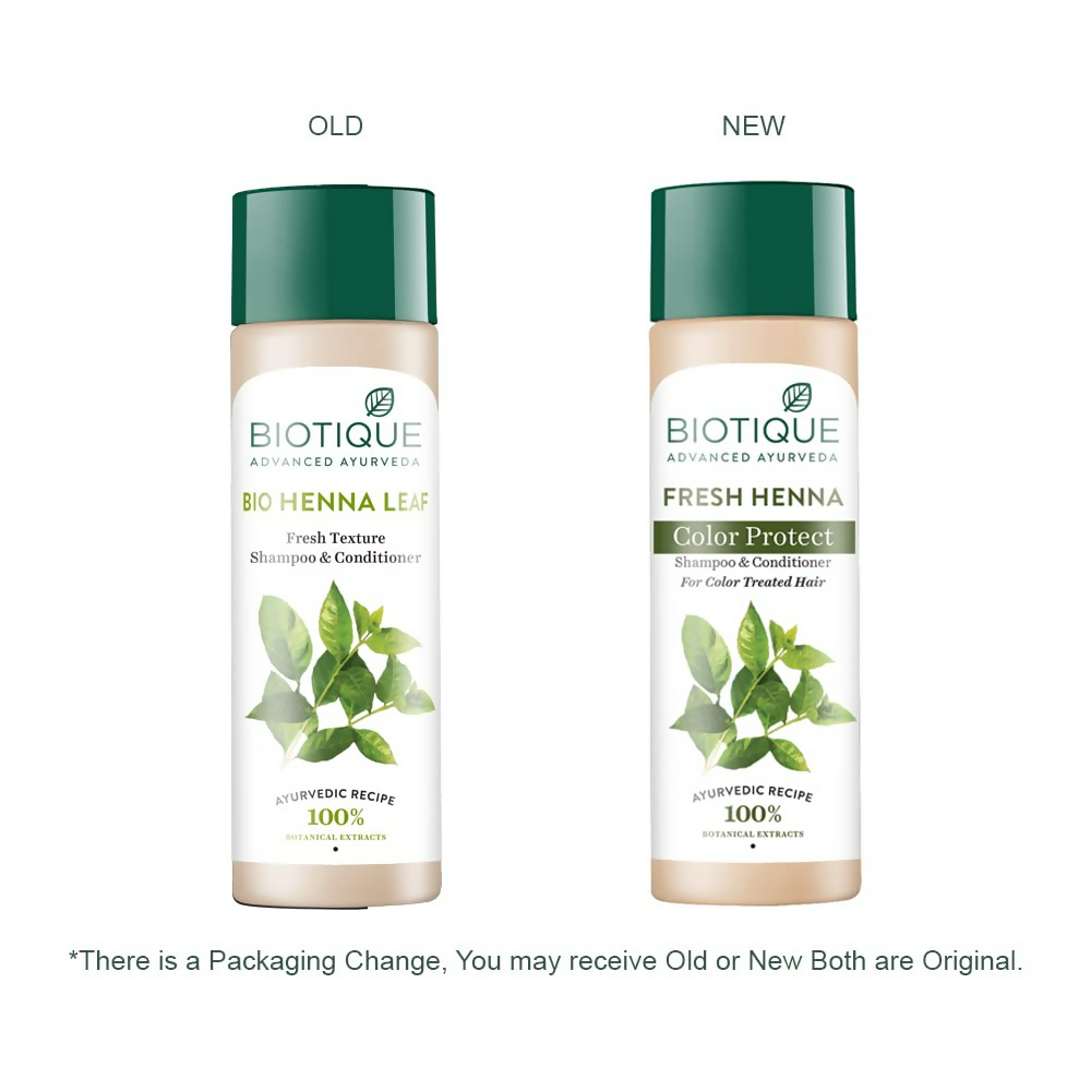 Biotique Fresh Henna Color Protect Shampoo & Conditioner For Color Treated Hair | Grocsy