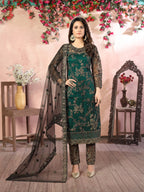 Anaita Green Embroidered Net Salwar Suit | Grocsy