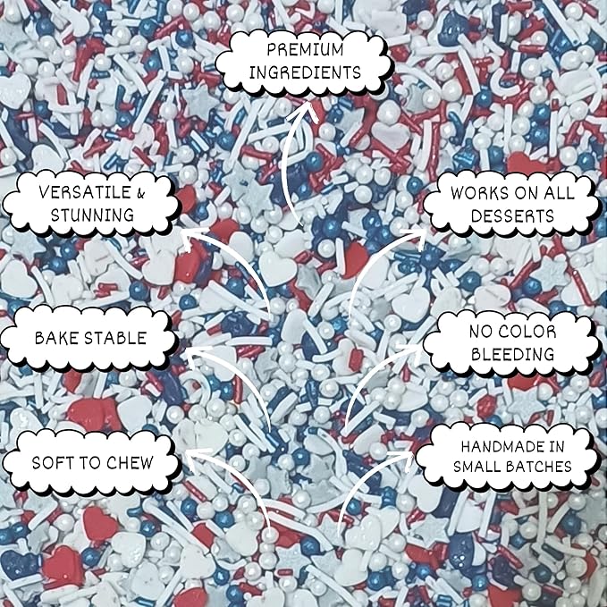 Confect Patriotic Sprinkles for Decoration 01 | Grocsy