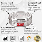 HAZEL Small Container For Kitchen|Steel Dabba of Capacity 400 ml | Grocsy