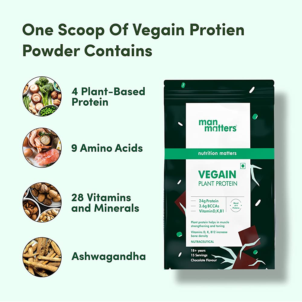 Man Matters Vegain Plant Protein Powder For Men | Grocsy