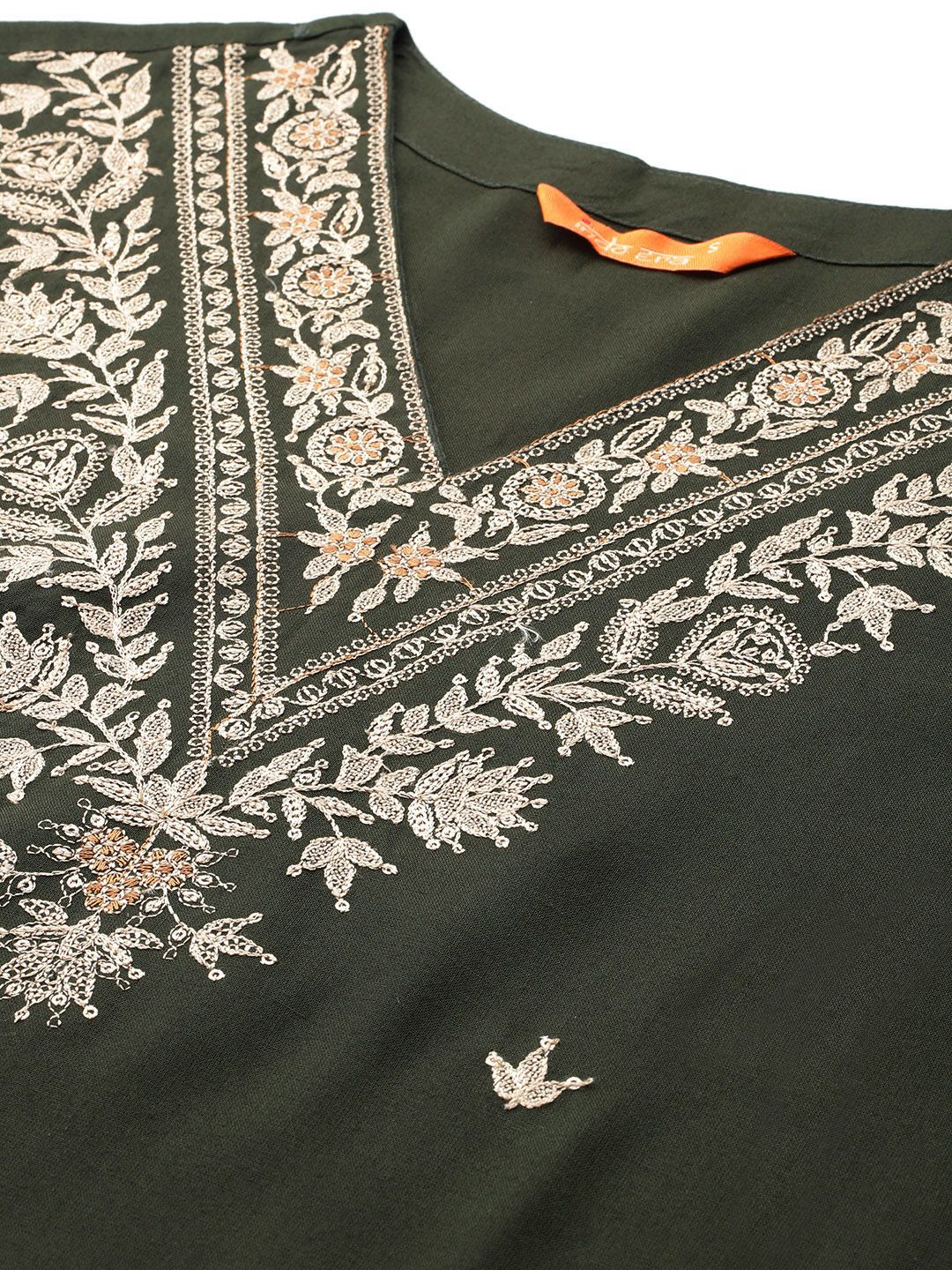 Indo Era Ethnic Motifs Embroidered Thread Work Kurta with Salwar & With Dupatta | Grocsy