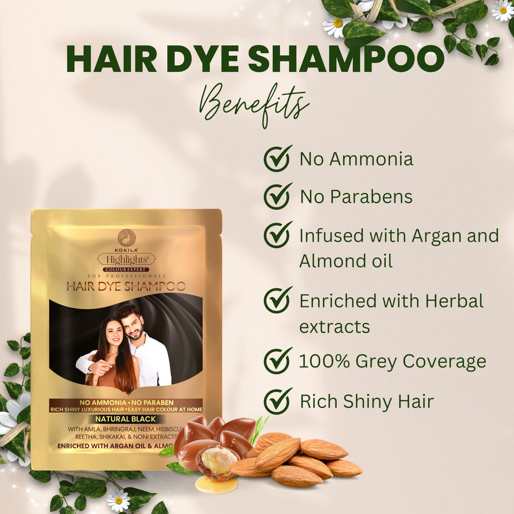 Kokila Unisex Hair Color Shampoo Sachet | Grocsy
