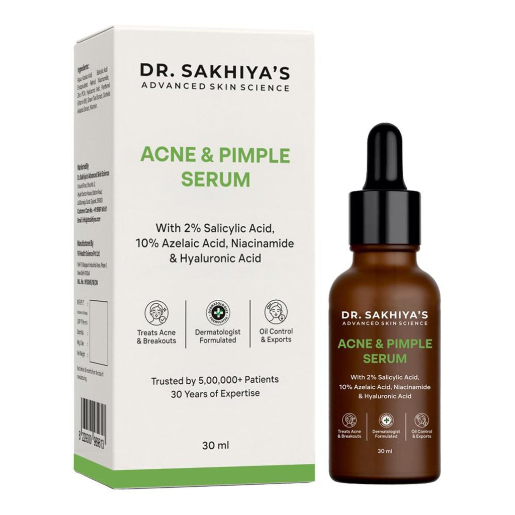 Dr.Sakhiya 2% Salicylic Acid Serum Anti-Acne Treatment for Pimples & Clogged Pores | Grocsy