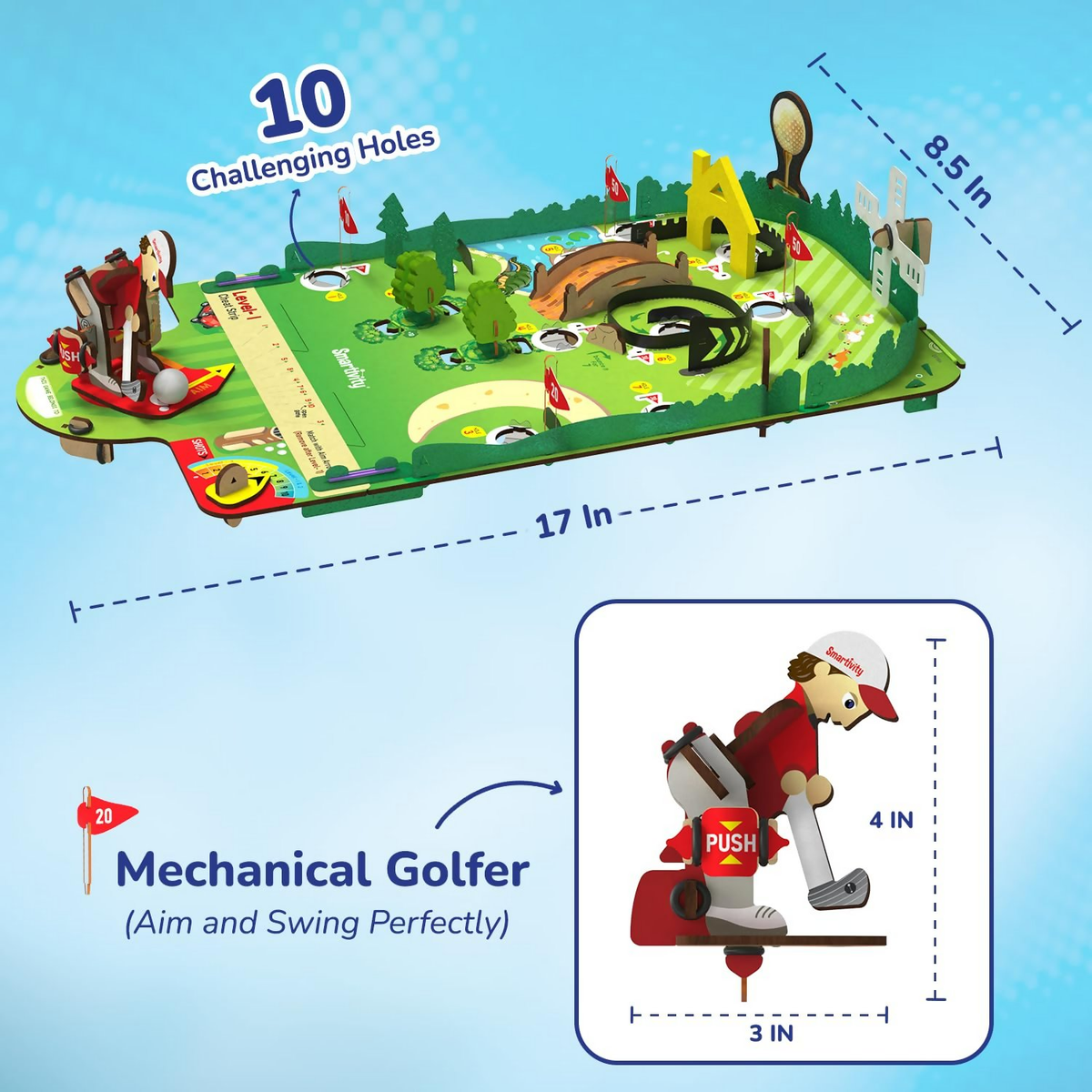 Smartivity Mini Golf Tabletop Game for Kids 6-12 Years Old | Grocsy