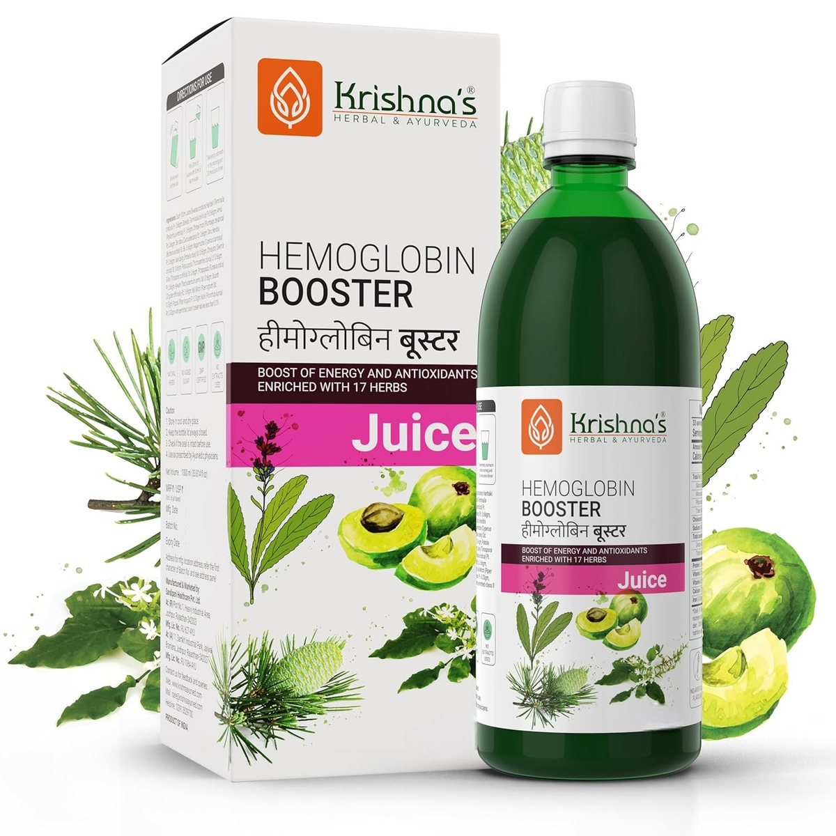 Krishna's Herbal & Ayurveda Hemoglobin Booster Tonic | Grocsy