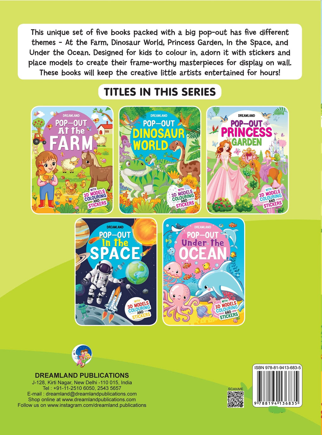 Dreamland Pop-Out At the Farm- With 3D Models Colouring Stickers | Grocsy