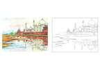 Scholars Hub Best Scenery In Water Colour Book- Vol-1, Vol 2 ( Set Of 2 Books) | 40 Pages | Grocsy