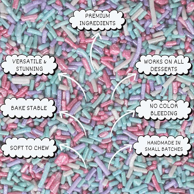 Confect Rainbow Sprinkles for Decoration 07 | Grocsy