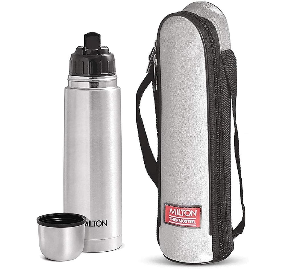 Milton Steel Hot & Cold Bottle, 1000 ml | Grocsy