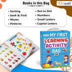 My First Learning Activity Bag : Educational Activity Books, Activity Bag For Early Learners, Kid'S Activity Bag Set-Ages 3-12, Mazes, Small Letters, Capital Letter And More | Activity Books | Grocsy
