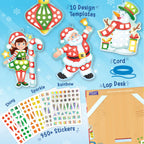 Imagimake Mirror Mosaic Christmas Kids Art Set | DIY Craft Kit | Foil Stickers for Kids | Birthday Gift for Girls and Boys Ages 3,4,5,6,7,8 | Christmas Toys for Girls Age 4,5,6,7,8 | Grocsy