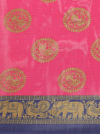 Saree Mall Pink & Beige Printed Bhagalpuri Saree | Grocsy
