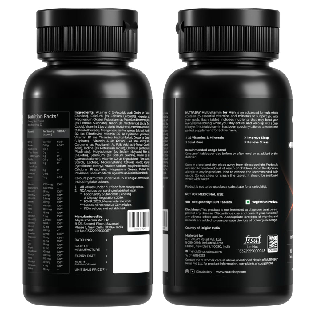 Nutrabay Multivitamin Tablets for Men | Grocsy