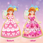 Imagimake Mirror Mosaic Princess & Unicorn Kids Art Set | DIY Craft Kit | Foil Stickers for Kids | Birthday Gift for Girls and Boys Ages 3,4,5,6,7,8 | 3 Year Old Girl Gifts | Grocsy